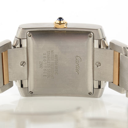 Cartier Stainless Steel 18K Yellow Gold 28mm Tank Francaise Automatic Watch 8 of 8