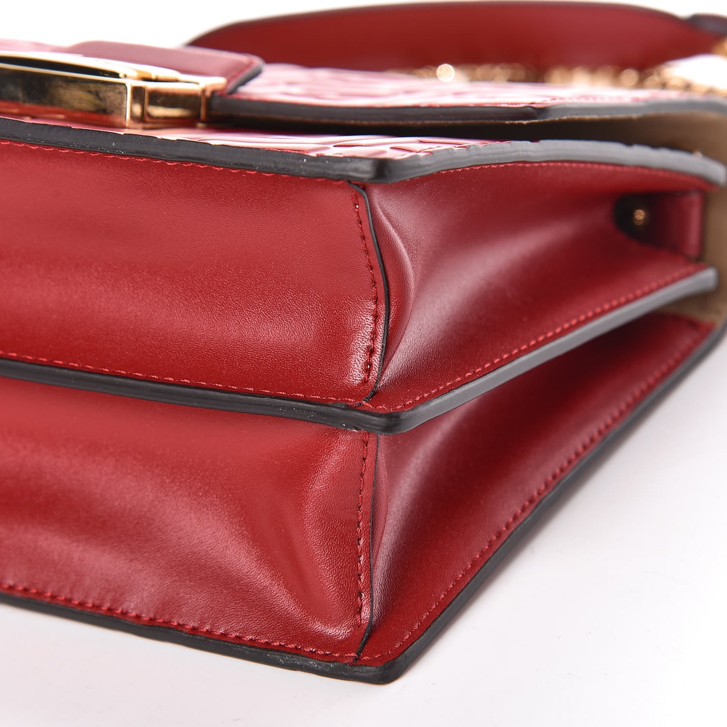 Vitello Liberty FF 1974 Embossed Small Kan U Shoulder Bag Fragola