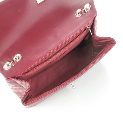 Chanel Lambskin Chevron Medium Single Flap Dark Red 6 of 8