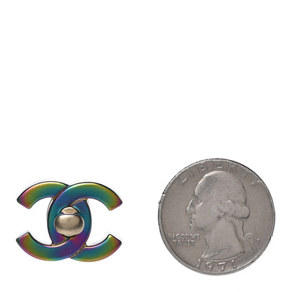 Chanel Metal CC Turnlock Interchangeable Earrings Gold 2 of 8