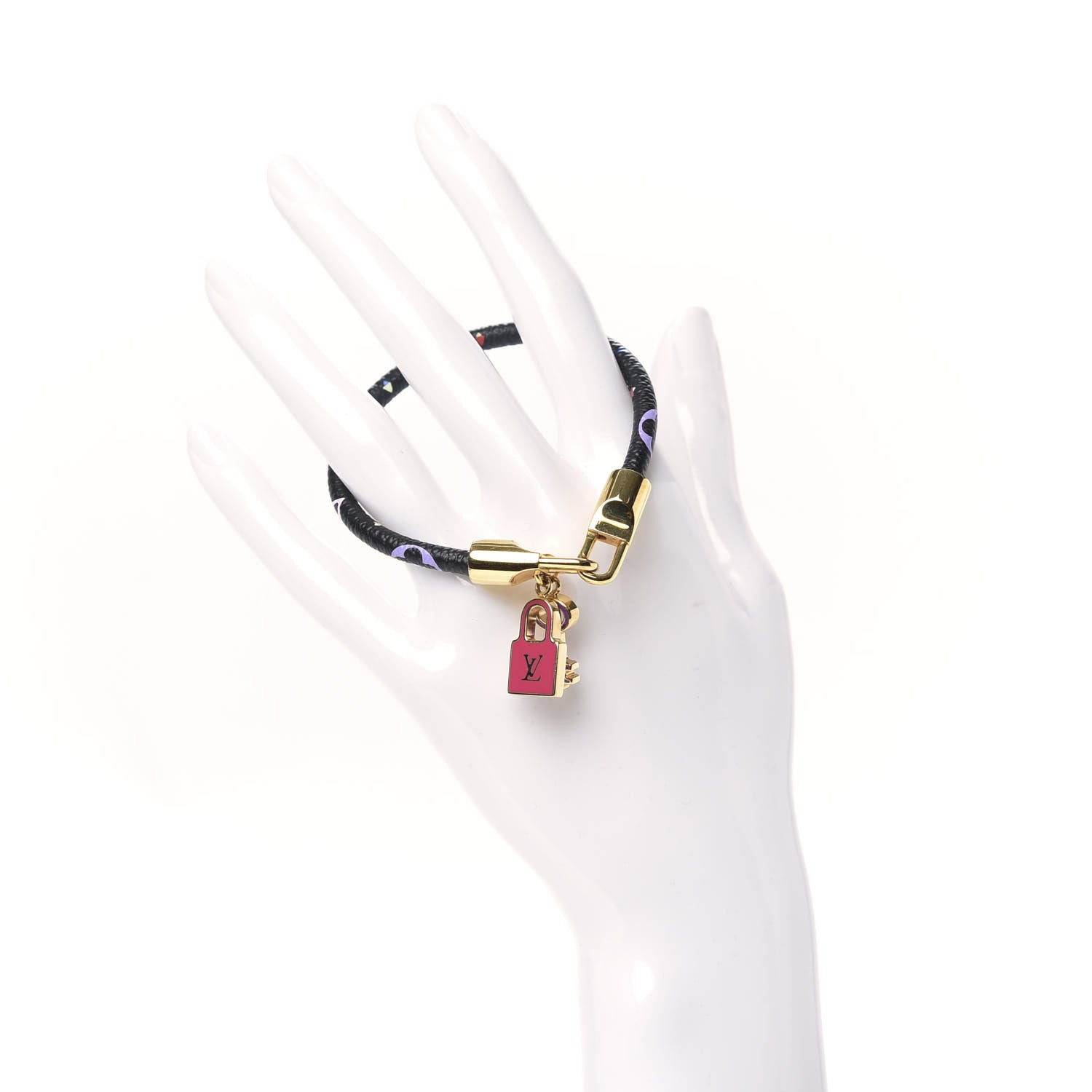 Louis Vuitton Monogram Multicolor Luck It Bracelet 19 Black 2 of 3