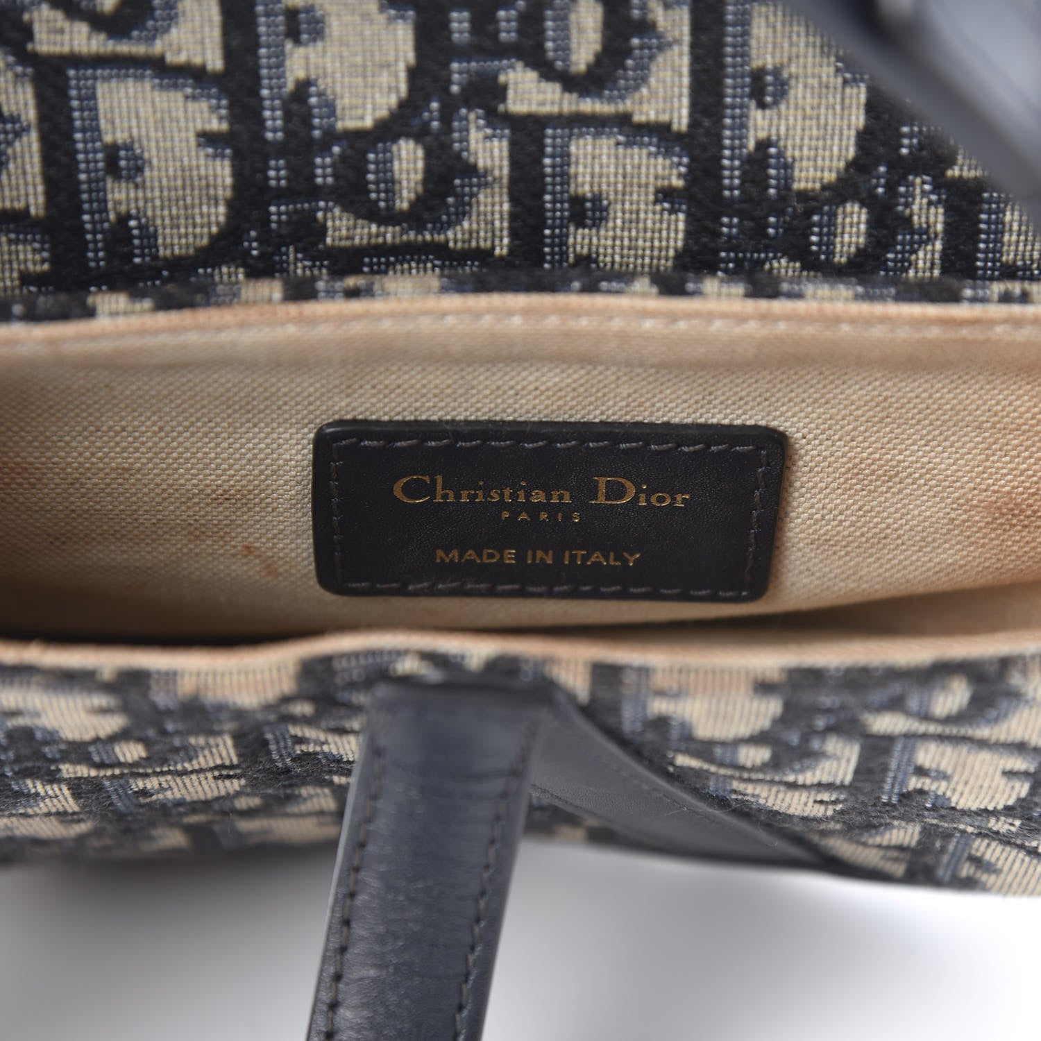 Christian Dior Oblique Mini Saddle Bag Blue 6 of 12