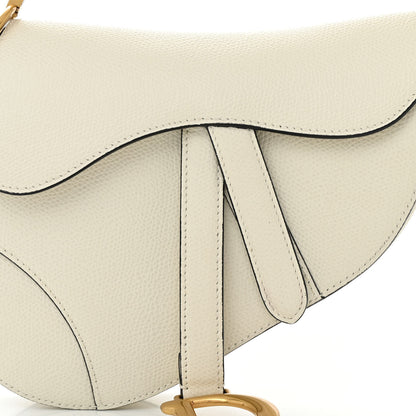 Christian Dior Grained Calfskin Mini Saddle Bag White 8 of 11