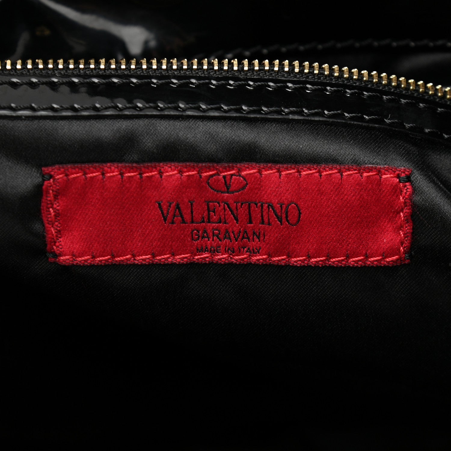 Valentino Garavani Patent Lacca Small Nuage Bow Hobo Black 7 of 11