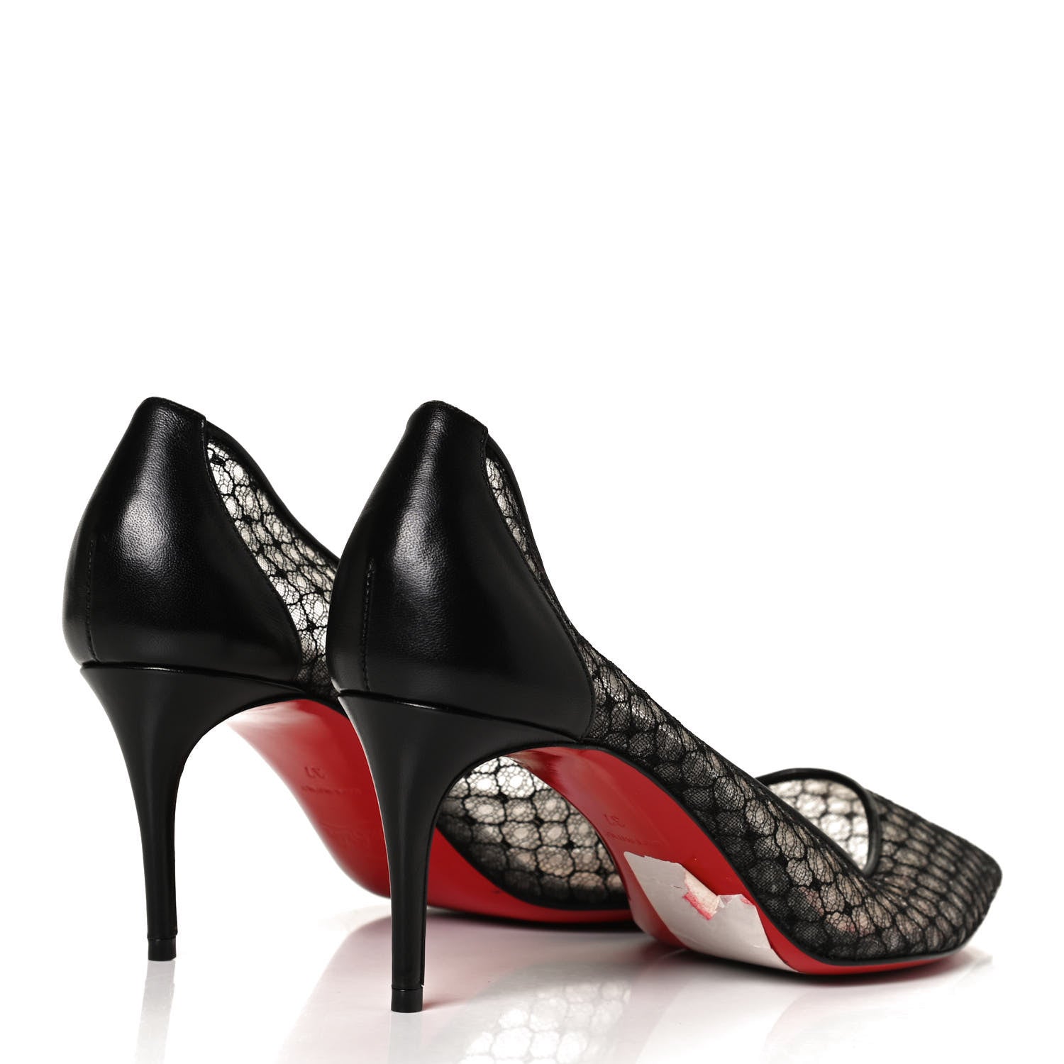 Christian Louboutin Nappa Saramor Fishnet 70 Pumps 37 Black 4 of 11