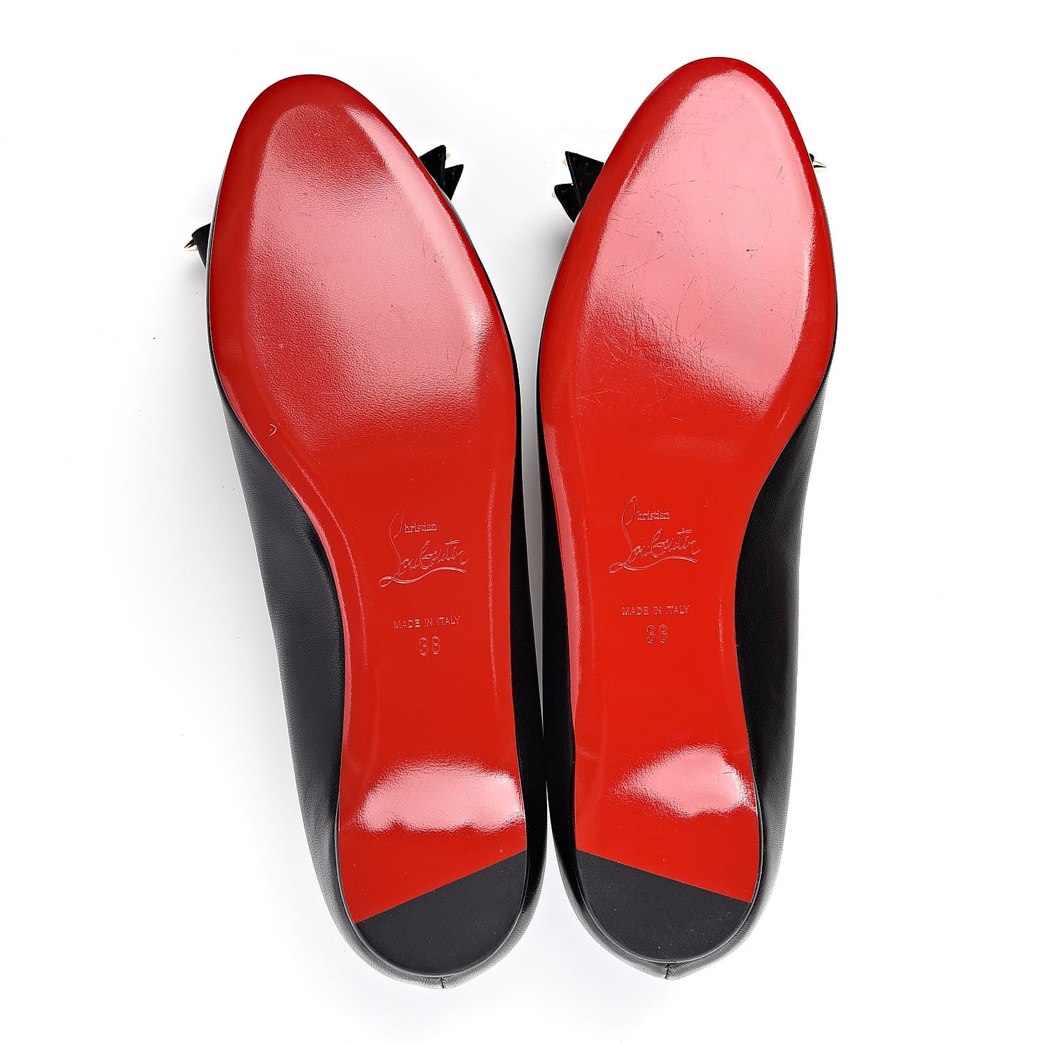 Christian Louboutin Nappa Ballalarina Flats 38 Black 10 of 11