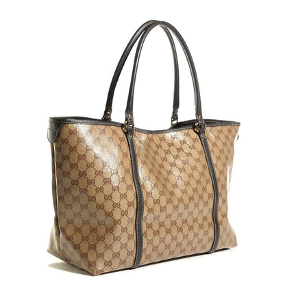 Gucci Crystal Monogram Large Joy Tote Beige Ebony Testa di Moro 3 of 7