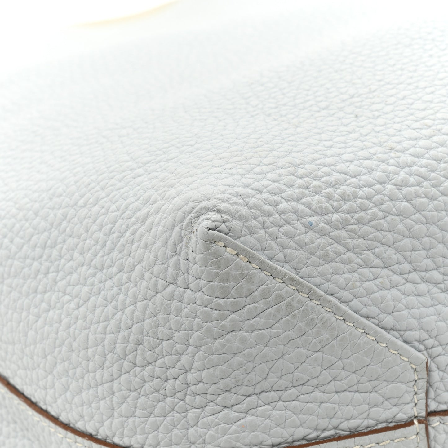 Veau Sikkim Taurillon Clemence Double Sens 36 Reversible Tote Bleu Pale Gris Perle