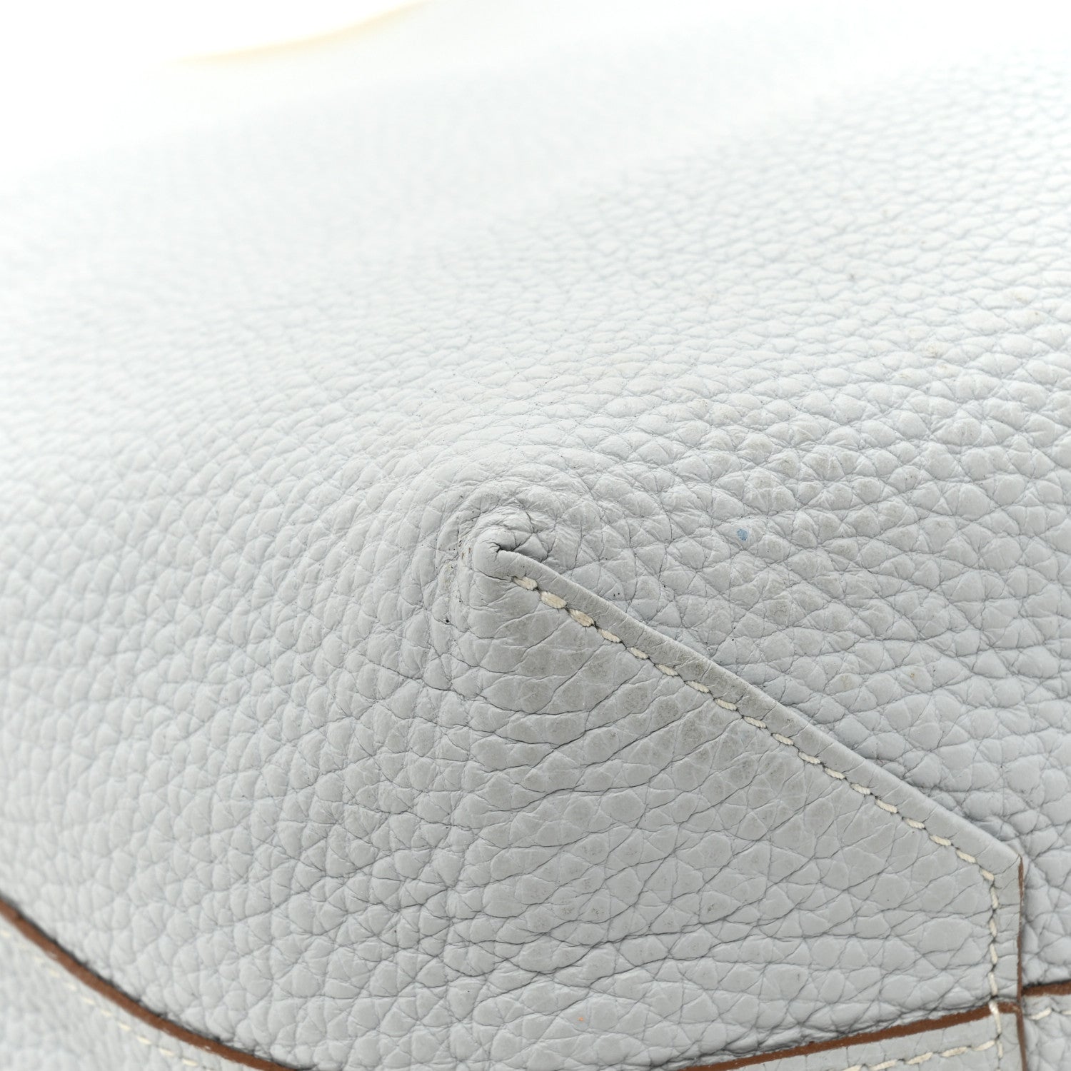 Hermes Veau Sikkim Taurillon Clemence Double Sens 36 Reversible Tote Bleu Pale Gris Perle 21 of 24