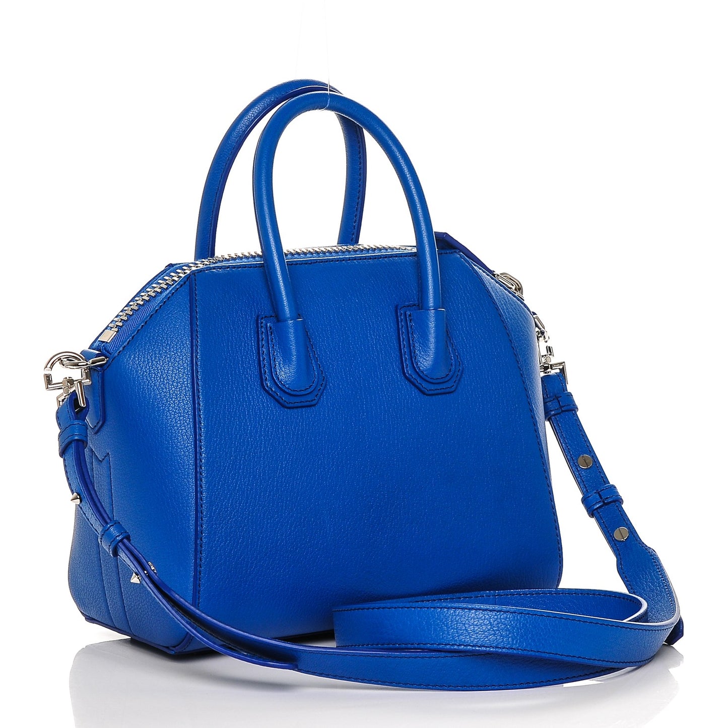 Sugar Goatskin Mini Antigona Indigo Blue