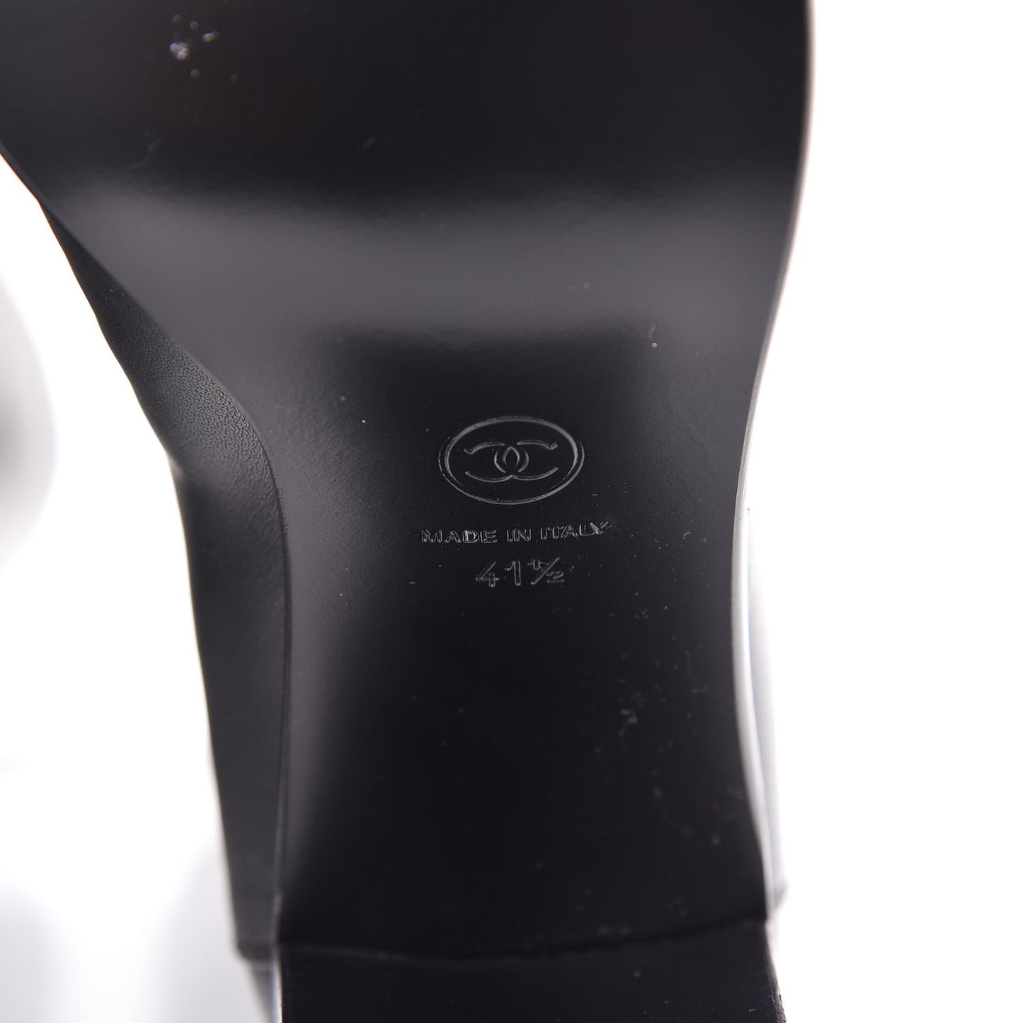 Calfskin Tall CC Boots 41.5 Black