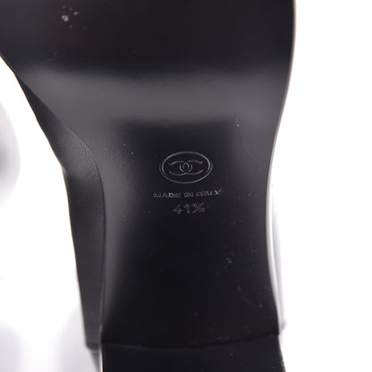 Chanel Calfskin Tall CC Boots 41.5 Black 6 of 7