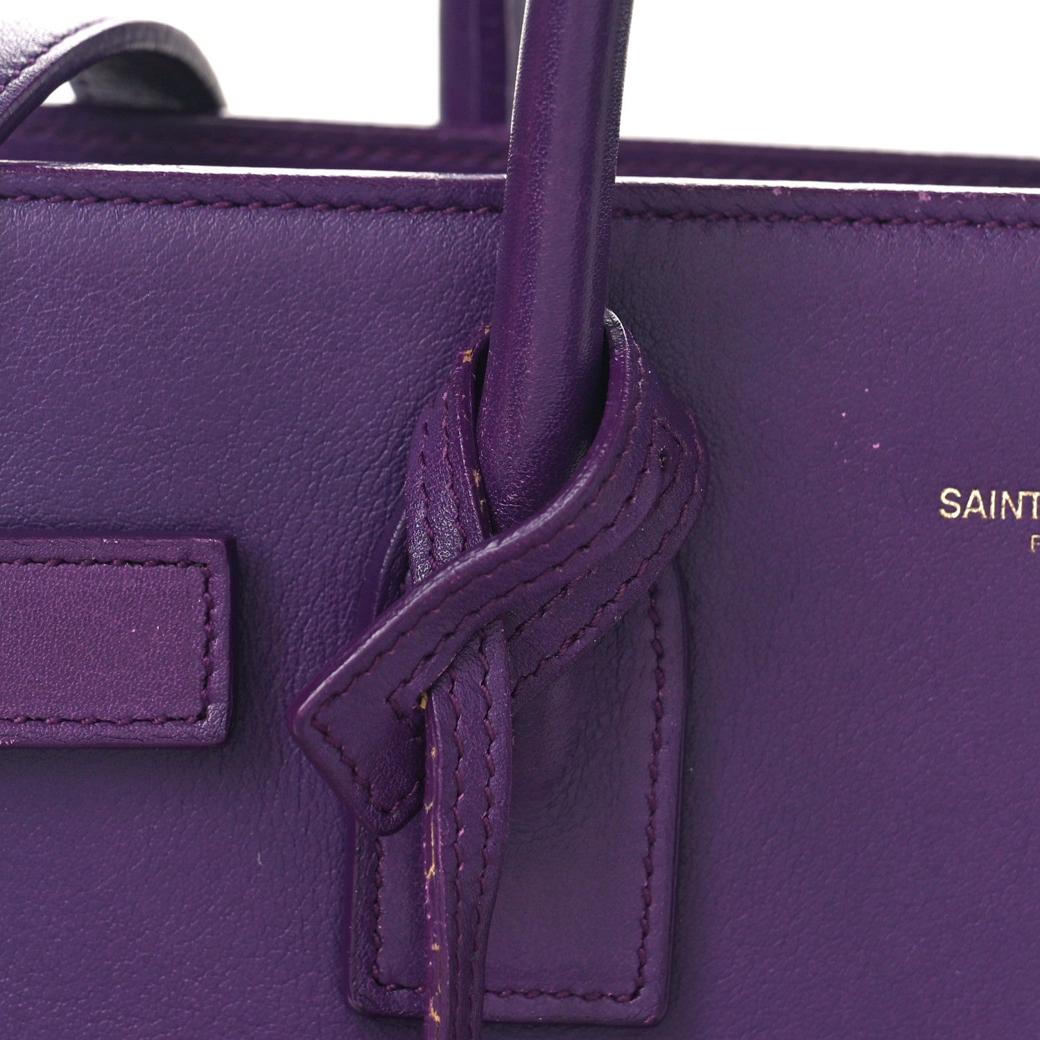 Saint Laurent Calfskin Small Sac De Jour Purple 11 of 21