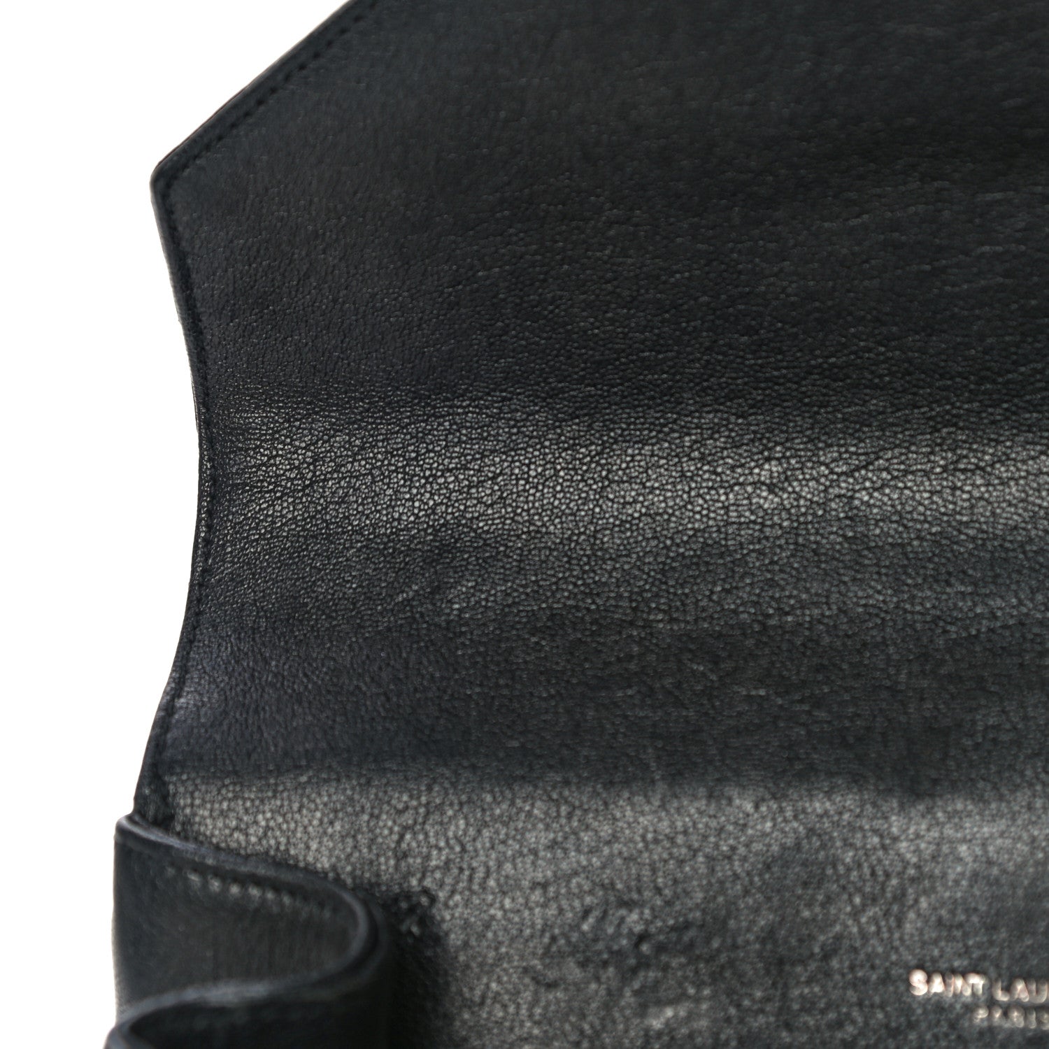 Saint Laurent Sheepskin Matelasse Chevron Monogram Medium College Bag Black 12 of 20
