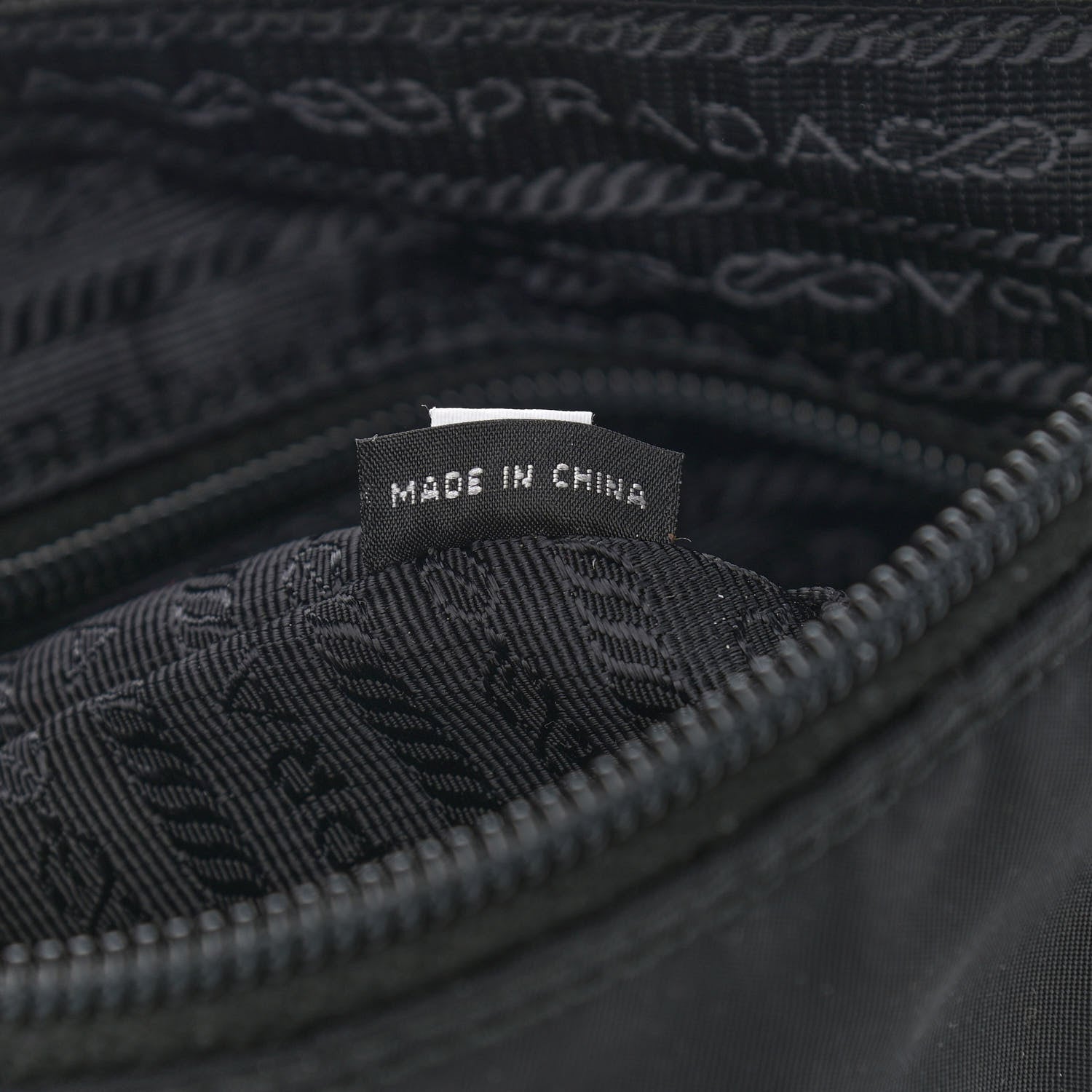 Prada Tessuto Nylon Saffiano Flat Messenger Bag Black 6 of 11