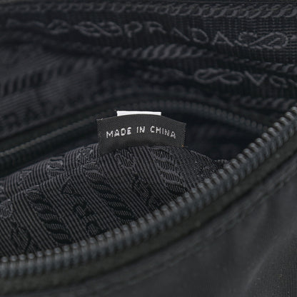 Prada Tessuto Nylon Saffiano Flat Messenger Bag Black 6 of 11
