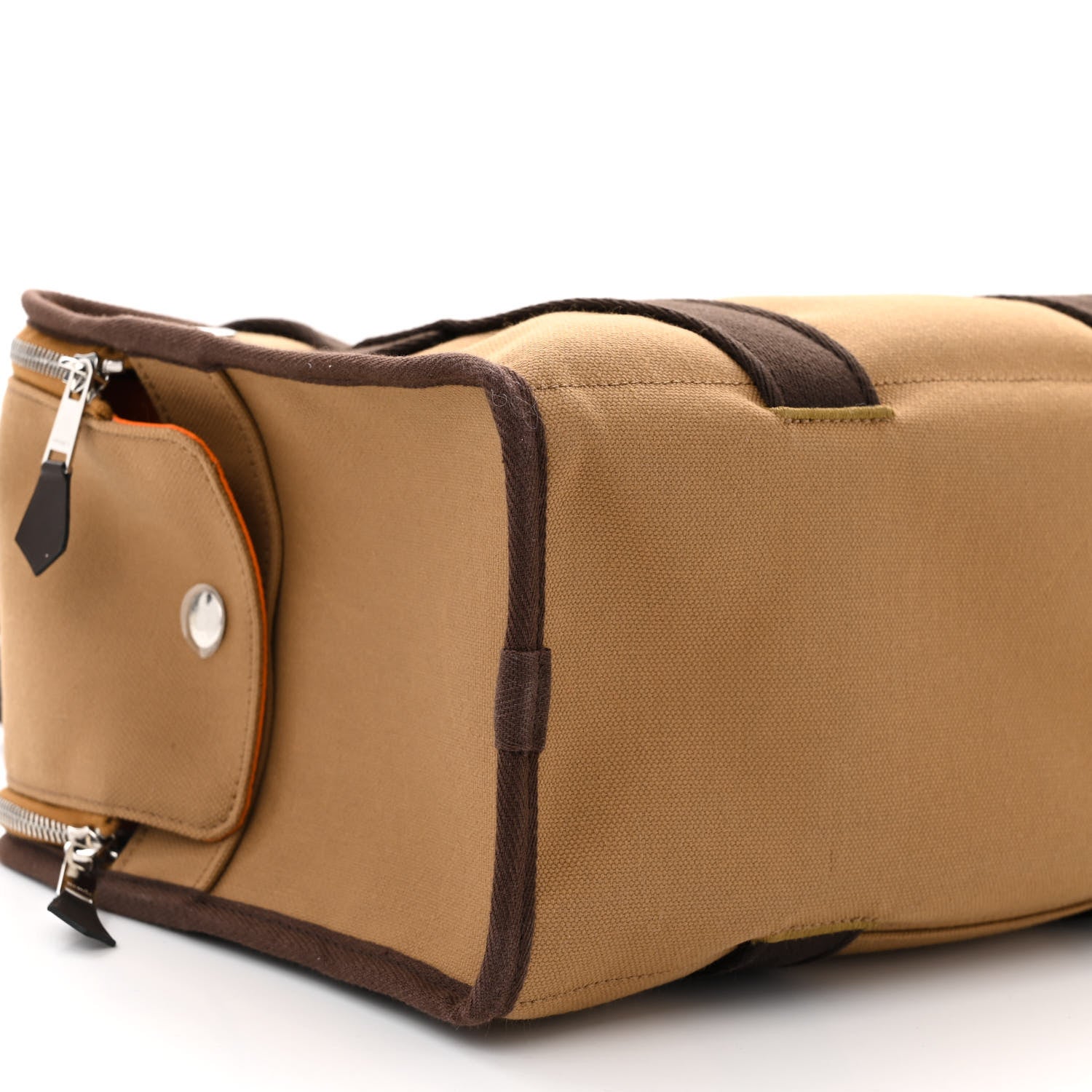 Hermes Polyamide Cotton Carrying Dog Bag Fauve Feu 10 of 13