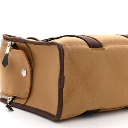 Hermes Polyamide Cotton Carrying Dog Bag Fauve Feu 10 of 13