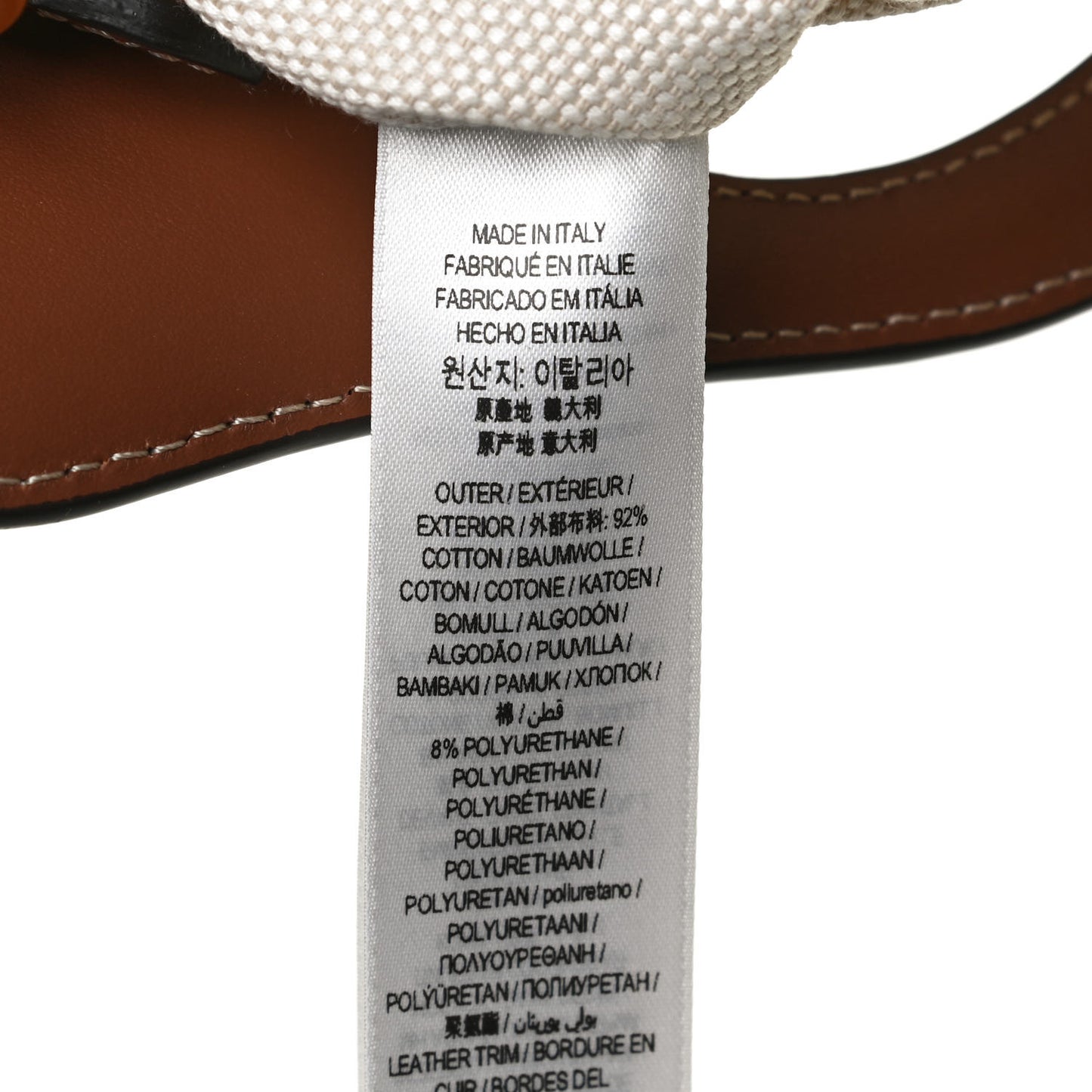 Canvas Smooth Calfskin Two Tone Mini Pocket Bag Natural Malt Brown
