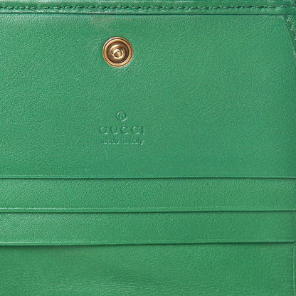 Gucci Calfskin Matelasse GG Marmont Card Case Wallet Emerald 5 of 11