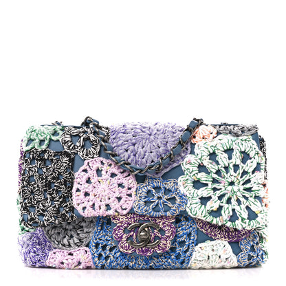 Chanel Lambskin Crochet Medium Single Flap Blue 1 of 12
