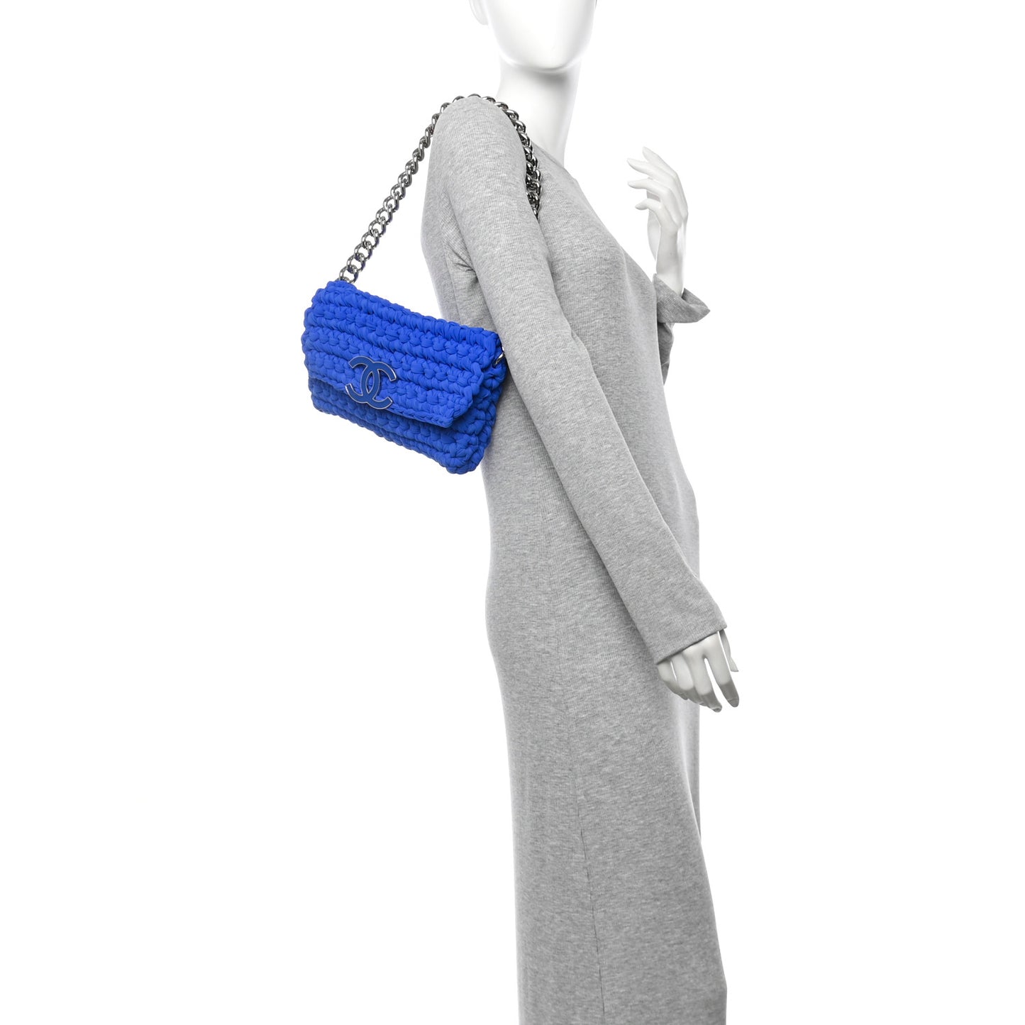 Crochet Fancy Single Flap Blue