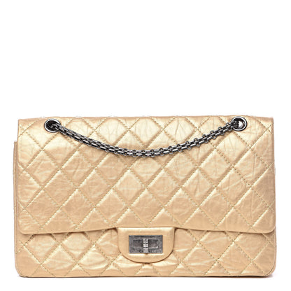 Chanel Metallic Aged Calfskin Quilted 2.55 Reissue 227 Flap Gold 1 of 13