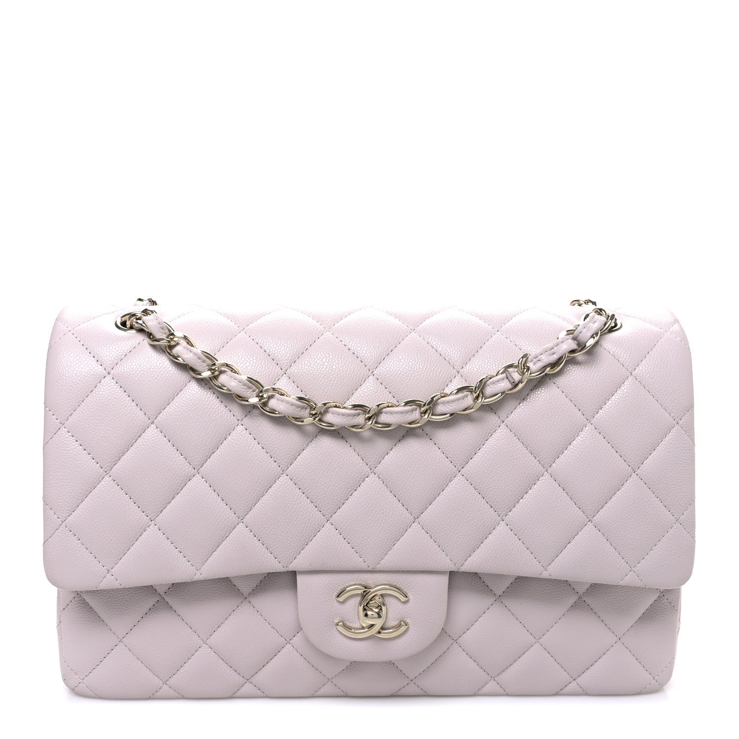 Chanel Caviar Quilted Jumbo Double Flap Light Purple 1 of 10