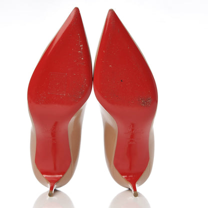 Christian Louboutin Patent Decollete 554 70 Pumps 36.5 Nude 7 of 10