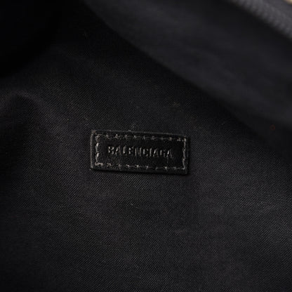 Balenciaga Twill Nylon Allover Logo Explorer Beltpack Black White 8 of 14