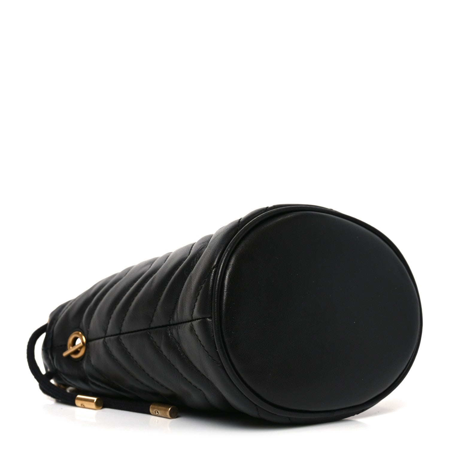 Gucci Calfskin Matelasse Mini GG Marmont 2.0 Bucket Bag Black 4 of 10
