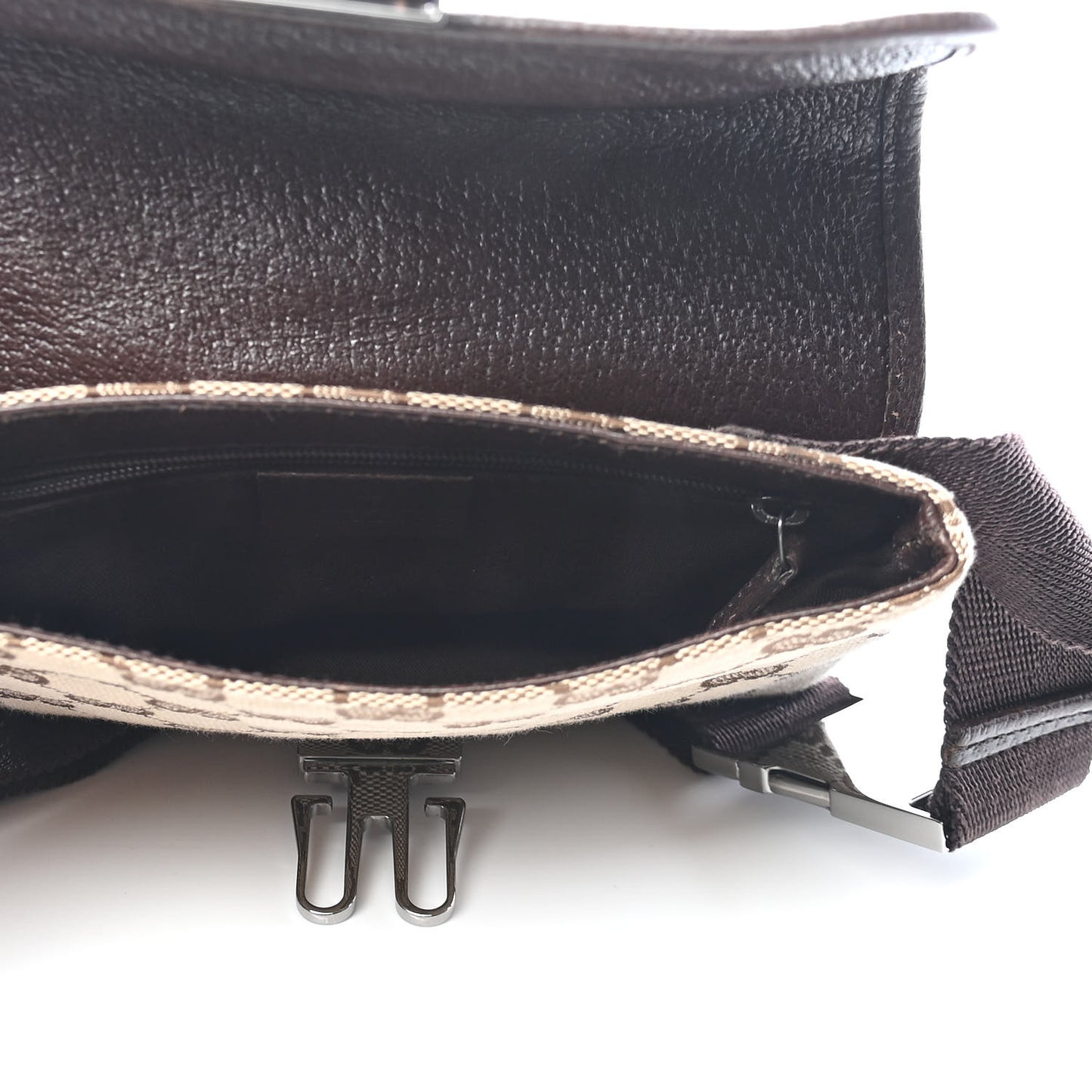 Monogram Waist Pouch Bag Dark Brown