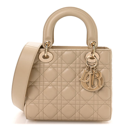 Christian Dior Lambskin Cannage Small My ABCDior Lady Dior Hazelnut 1 of 10