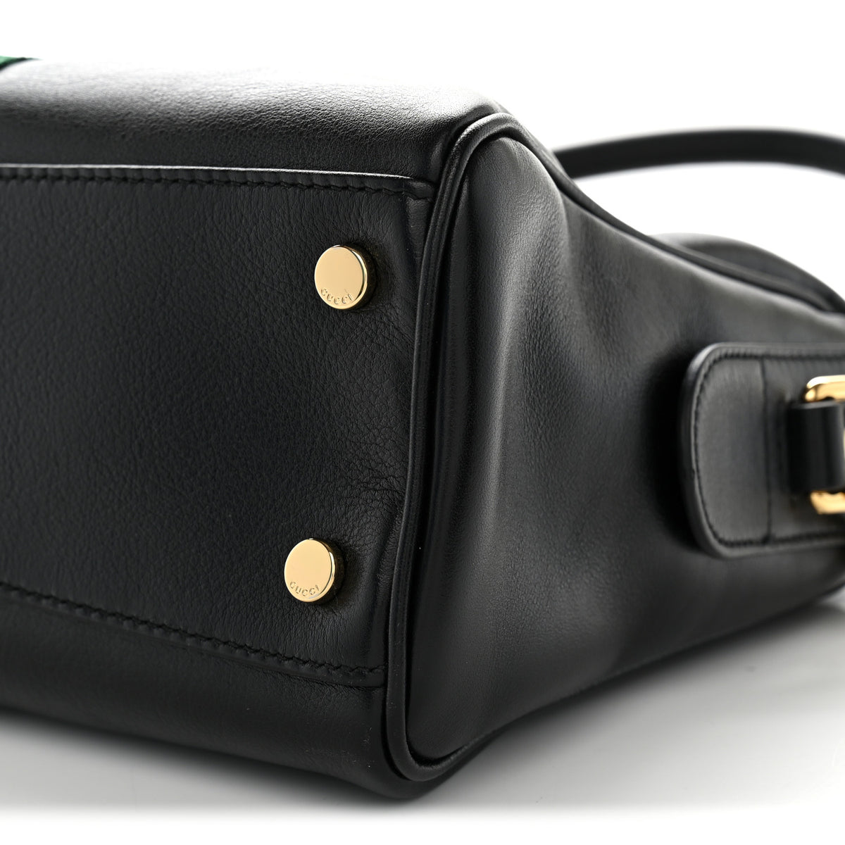 Gucci Calfskin Web Medium Borsetto Boston Black 9 of 9