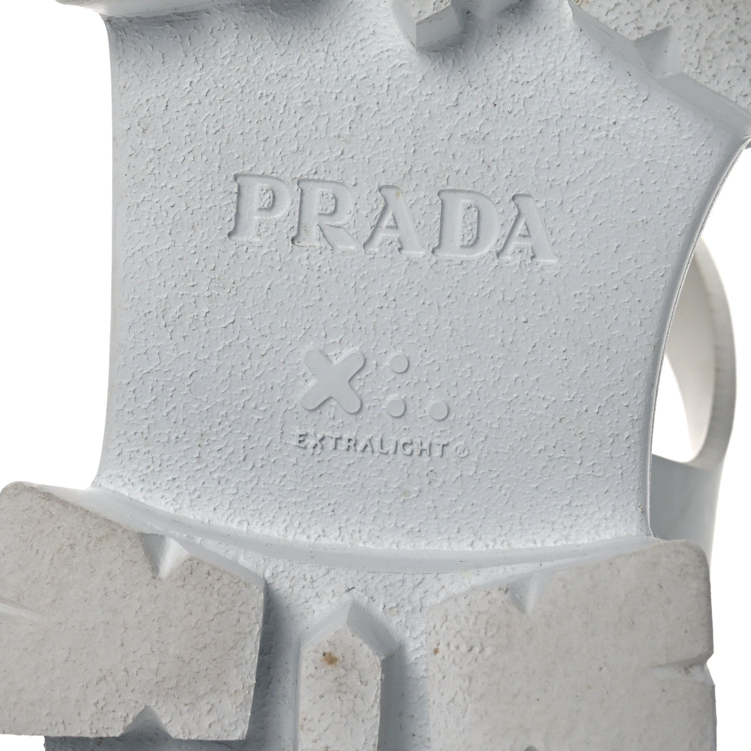 Prada Foam Rubber Metal Triangle Logo Monolith 55mm Cage Sandals 41 White 8 of 16