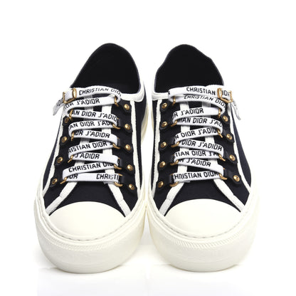 Christian Dior Canvas Walk'N'Dior Low Top Sneakers 38 Black 5 of 9