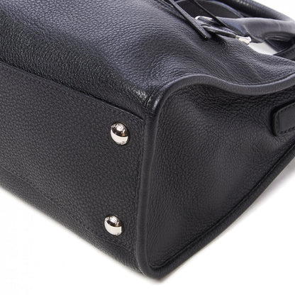 Prada Vitello Phenix Top Handle Shopping Satchel Black 4 of 8