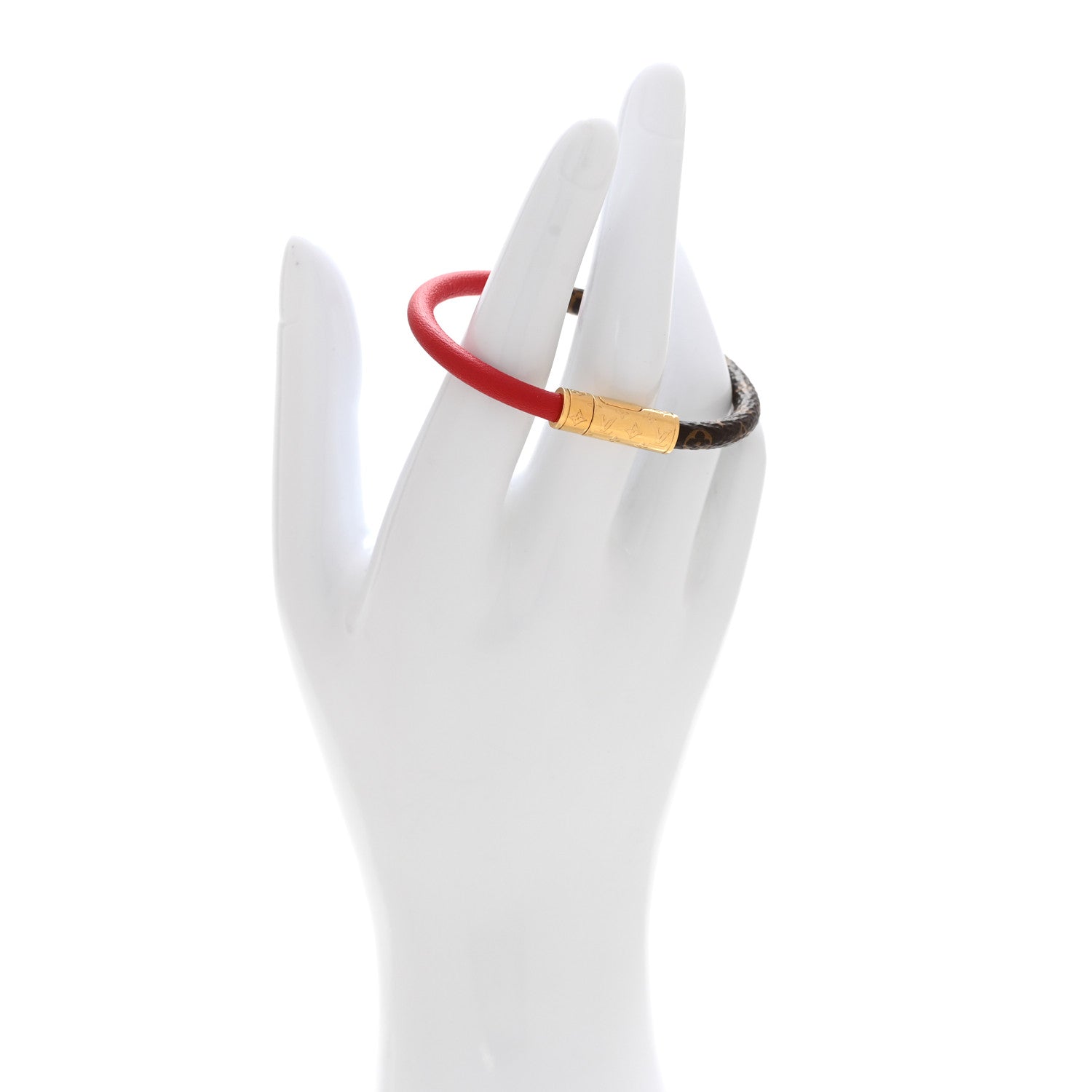 Louis Vuitton Monogram Daily Confidential Bracelet 17 Red 2 of 6
