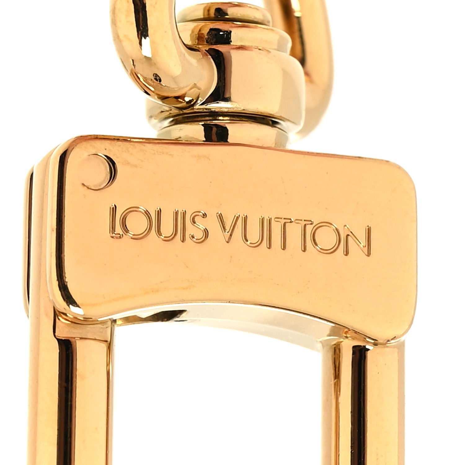 Louis Vuitton Metal Monogram Epi Spring Street Bag Charm Key Holder Gold 3 of 5