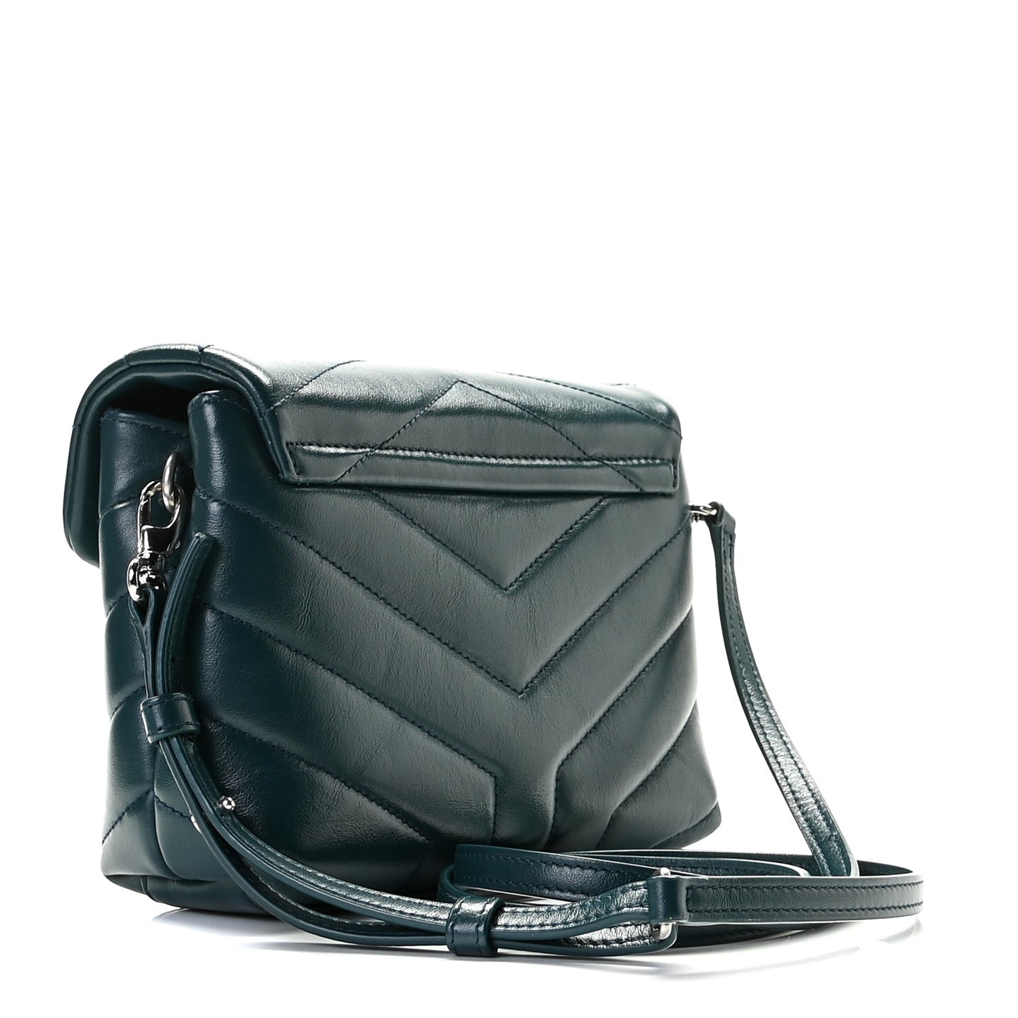 Calfskin Y Quilted Monogram Toy Loulou Satchel Dark Green