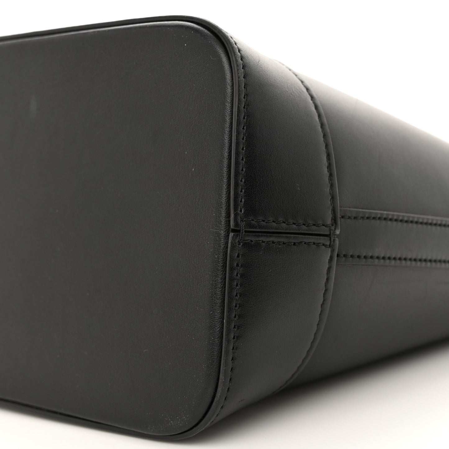 Smooth Calfskin Triomphe Small Bucket Bag Black