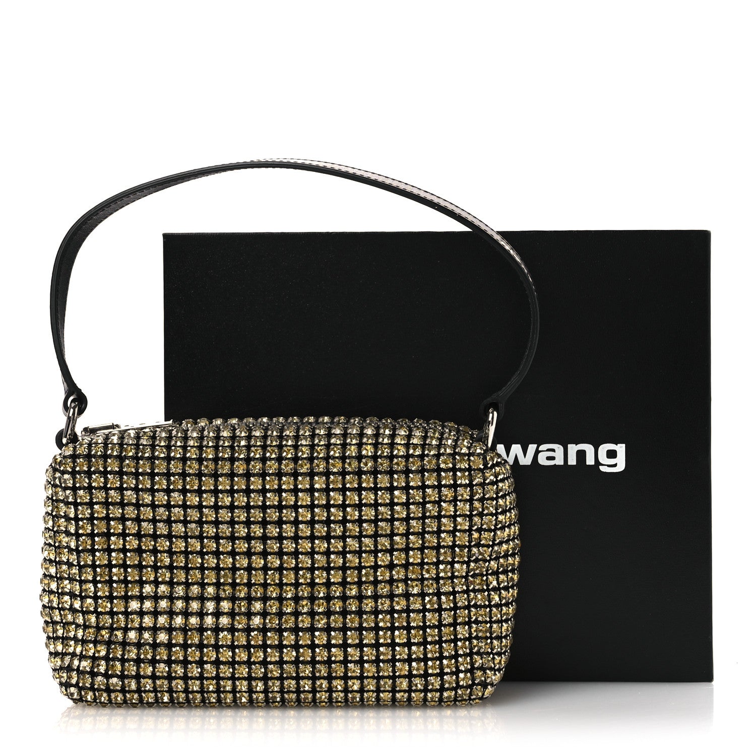 Alexander Wang Mesh Crystal Rhinestone Medium Heiress Pouch