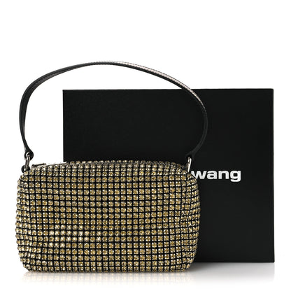 Alexander Wang Mesh Crystal Rhinestone Medium Heiress Pouch Porcelain 13 of 13