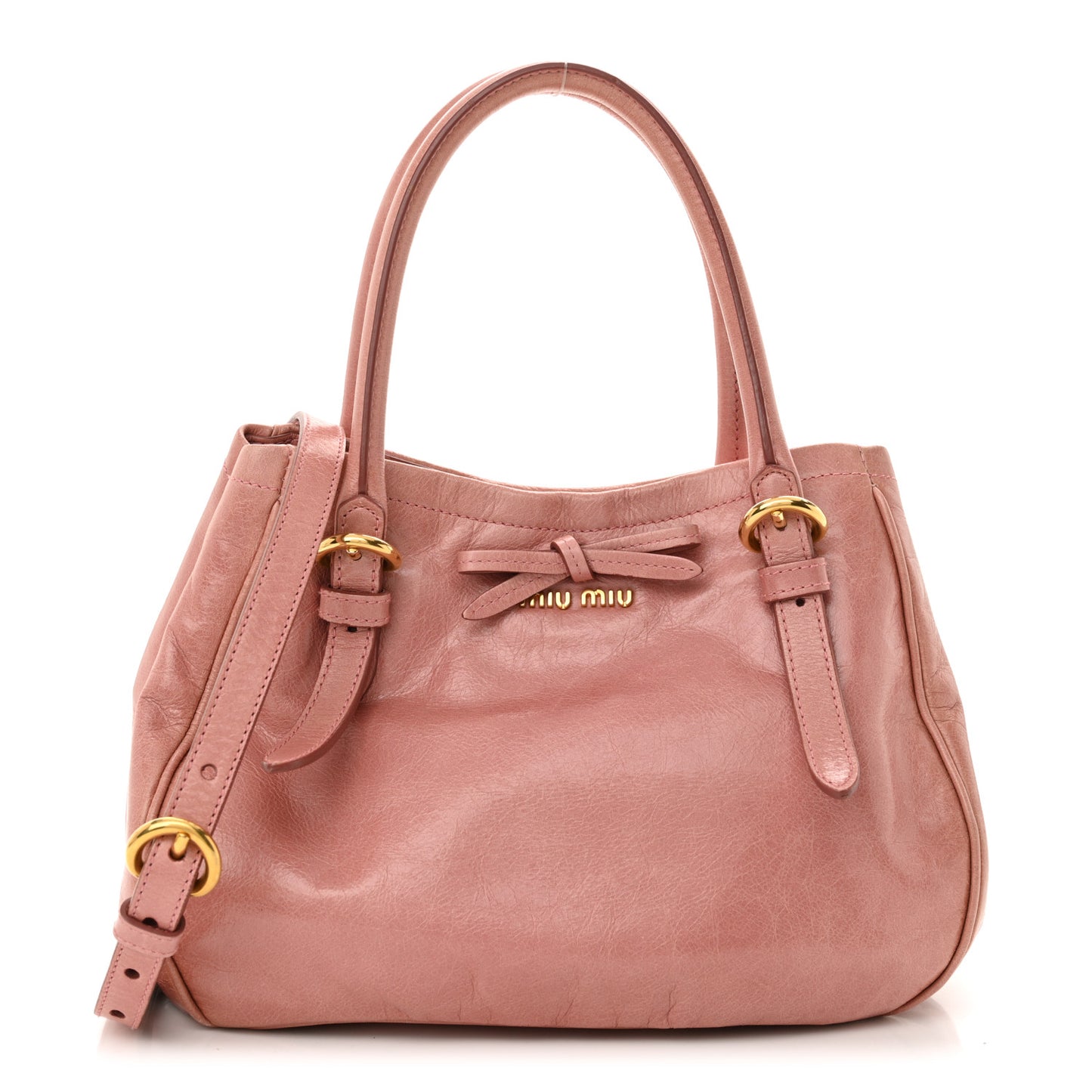 Vitello Shine Small Bow Shopping Tote Loto
