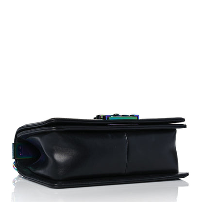 Chanel Lambskin LED Iridescent Metal Small Boy Flap Black Multicolor 4 of 13