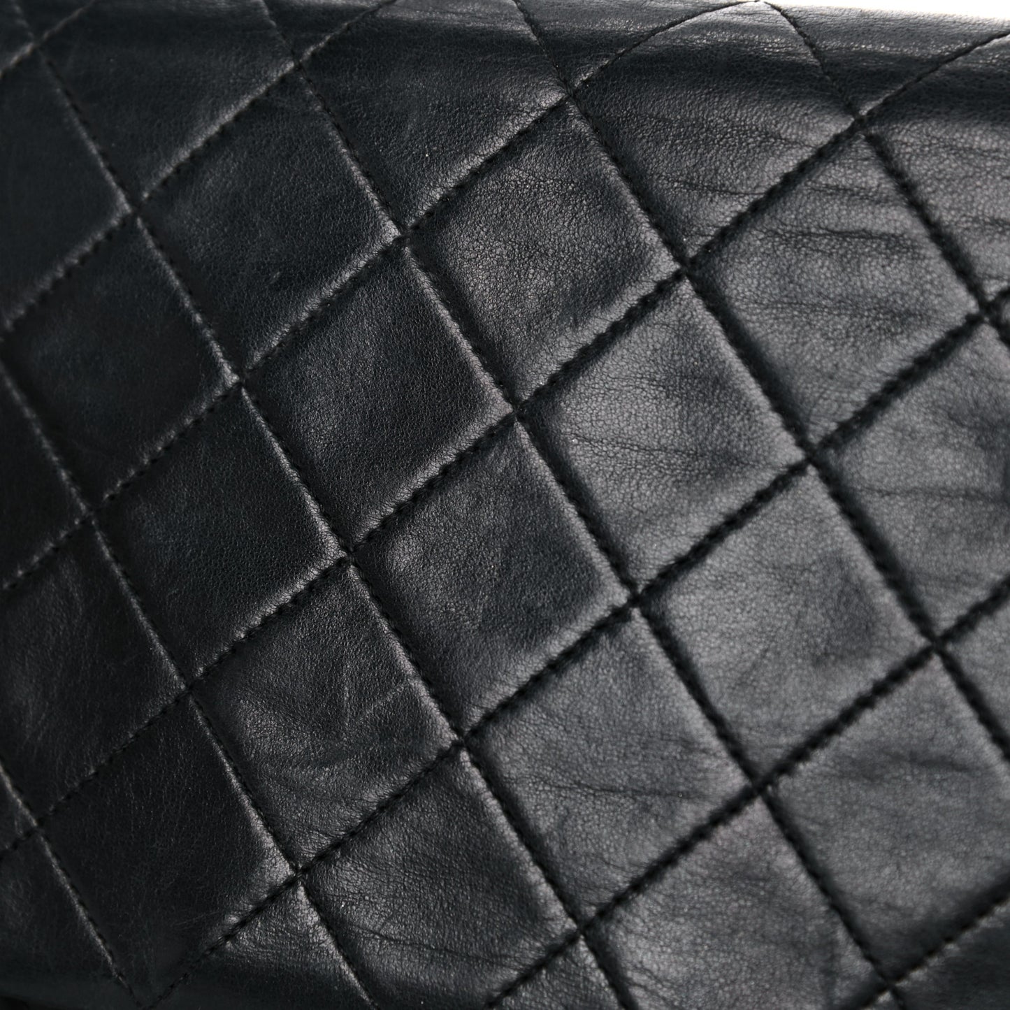 Lambskin Quilted Medium Single Flap Black