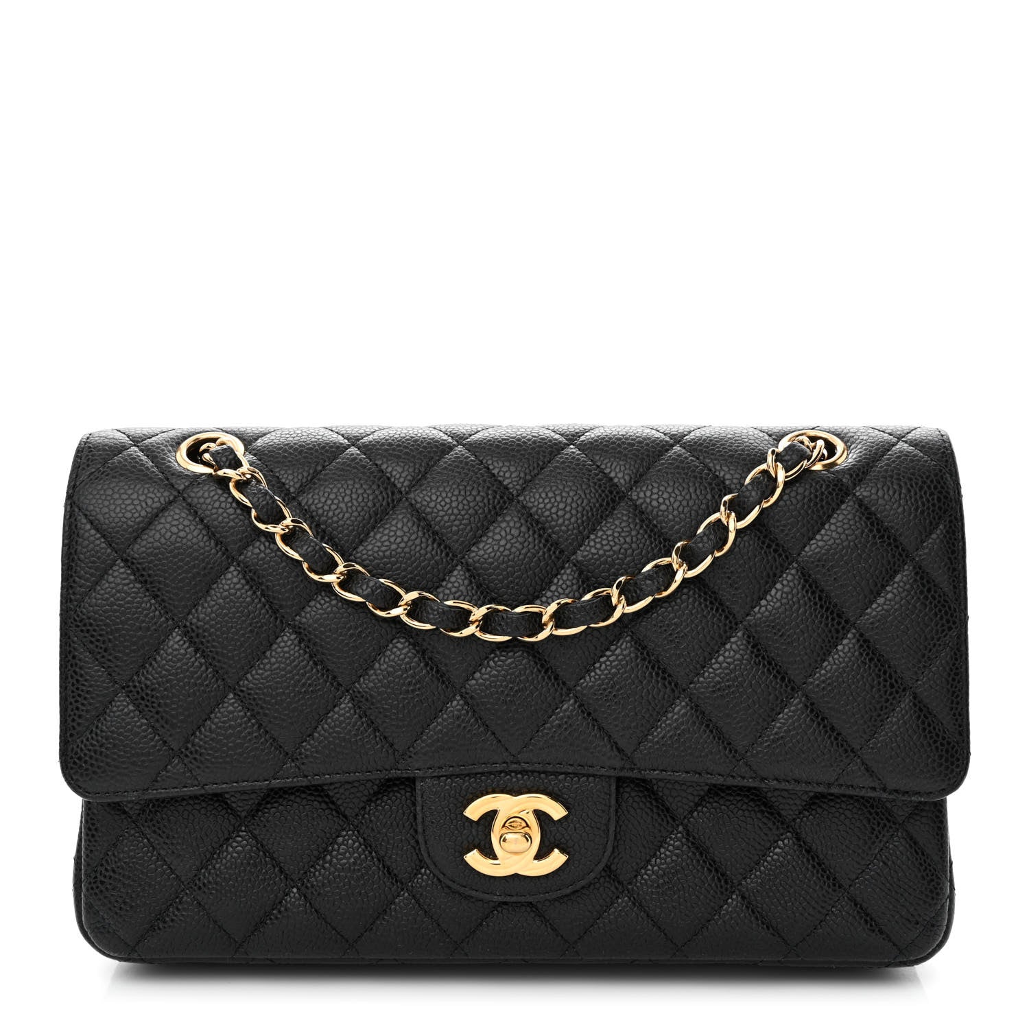 Chanel Caviar Quilted Medium Double Flap Black 1 of 13