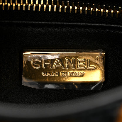 Chanel Sequin Mixed Fibers Leopard Print Mini Rectangular Flap Black Orange 6 of 11