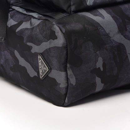 Prada Tessuto Nylon Camouflage Print Double Buckle Backpack Fumo 9 of 11