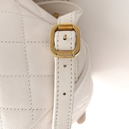 Chanel Caviar Quilted Filigree Backpack White 12 of 12